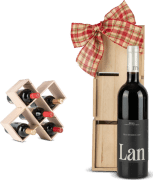 Lote de Navidad Bodega Nº582 - Vino LAN Gran Reserva + Caja Botellero de Madera