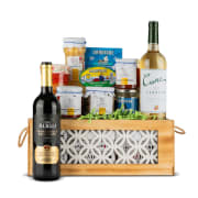 Especialisimo Conservas Nº504 - Caja Madera con 2 Botellas de Vino + surtido de Conservas