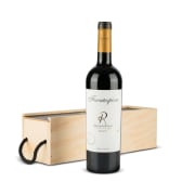 Estuche Madera Vino Navidad Nº6125N - Botella Vino Tinto FUENTESPINA Reserva Ribera Duero