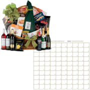 Cesta para sorteos de Mimbre Navidad Nº34 - Paleta Gran Reserva 4kg