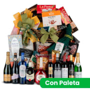 Cesta 2 Pisos Nº41 - Paleta Reserva 4kg y embutido ibérico + Whisky Ballantine's y vinos