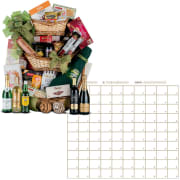 Cesta para sorteos de Mimbre Navidad 3 Pisos Nº40 - Paleta Gran Reserva 6,5kg