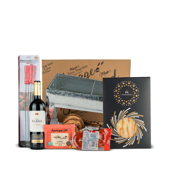 Especialísimo A la Brasa Nº597N - Set para Barbacoa con chorizo y vino