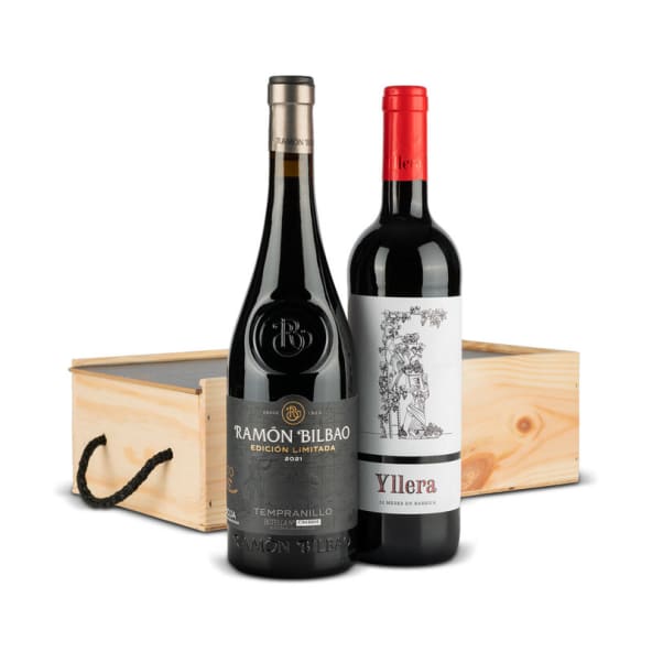 Estuche Madera Vino Tinto Nº92 - Ramón Bilbao Edición Limitada + Vino Yllera 12 meses