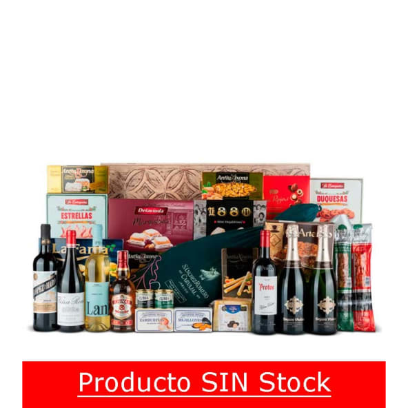 Baul Madera Navidad Nº50 - Paleta Ibérica Bellota 5kg y Queso + Whisky Chivas y Protos