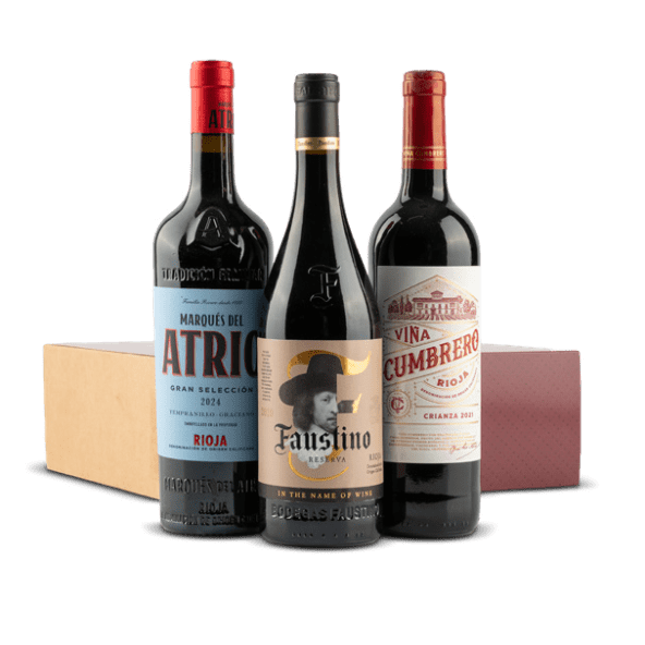 Estuche de Vino Tinto de Navidad Nº84 - Vinos Faustino, Viña Cumbrero y Marqués del Atrio