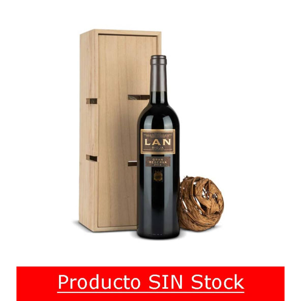 Especialisimo Lote Navidad Bodega Nº582 - Vino Gran Reserva LAN + Botellero de Madera