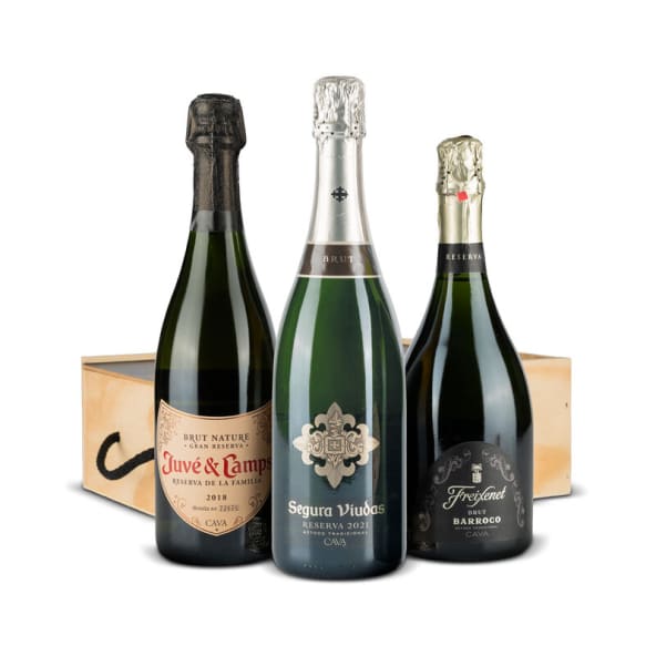 Estuche Madera Cavas Nº97 - Juve Camps Reserva y FREIXENET + Segura Viudas