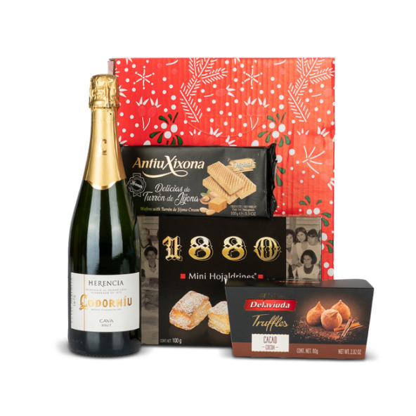 Lote de Navidad Burbujas Nº572 - Cava Codorníu + Turrones Antiu Xixona y Trufas