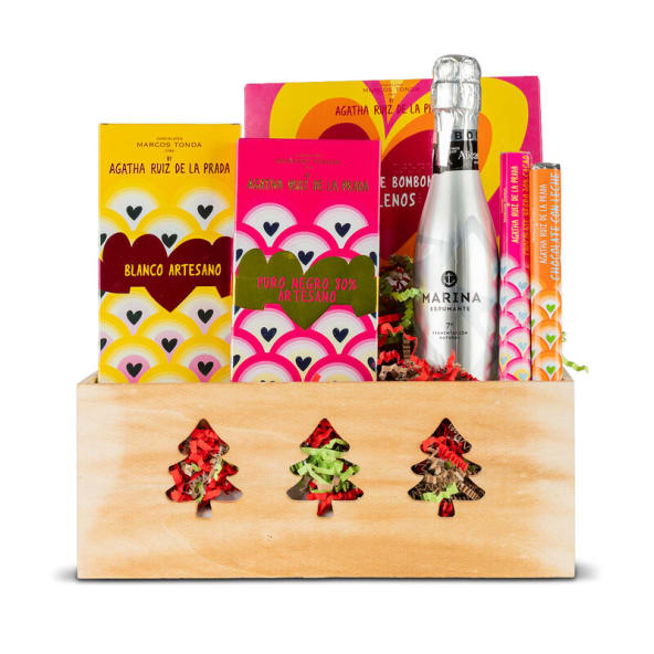 Especialisimo A Todo Color Nº518 - Caja madera con chocolates Agatha Ruiz y Espumante