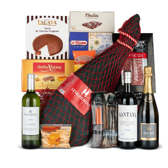 Lote de Navidad Nº11 - Duet Mousseux y 2 Bot. Vinos + Paleta Gran Reserva 4kg y Turrones