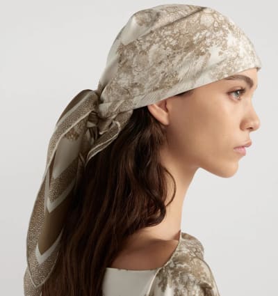 Christian Dior Dioriviera Toile de Jouy Sauvage Square Scarf