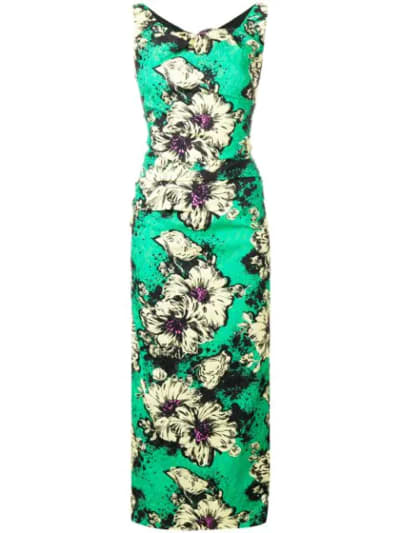Miu Miu Jacquard Floral Gown