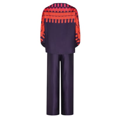 Bellagio Off-Shoulder Balloon-Sleeve Blouse & Pant