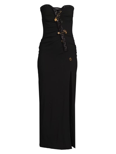 Saftey Pin Crêpe Maxi Dress