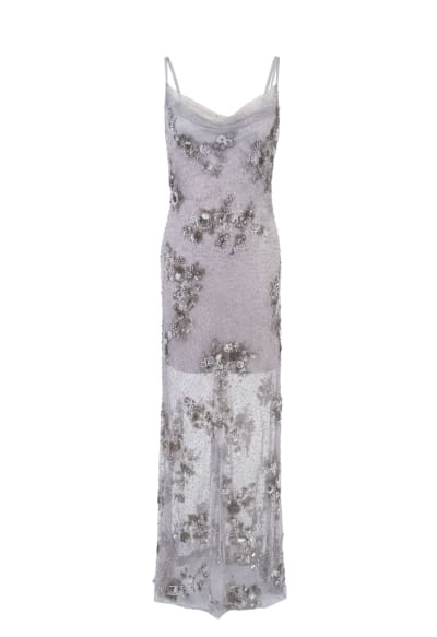 Floral Embellished Long Dress