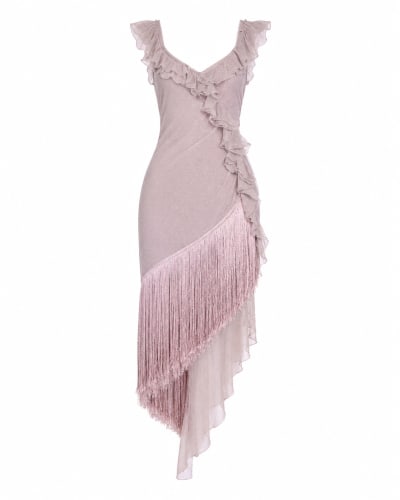 Vintage Christian Dior by Galliano F/W 2000 Silk Fringe Dress