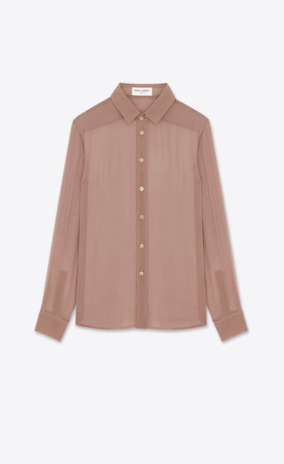 Saint Laurent Sheer Silk Blouse 