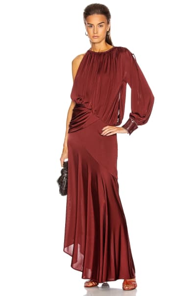 Seis Marjan One Shoulder Flowy Cocktail Dress