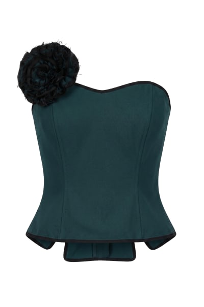 Rosette-Trim Bustier Top