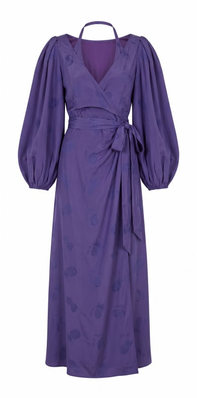 Rosie Assoulin Long sleeve balloon wrap dress 