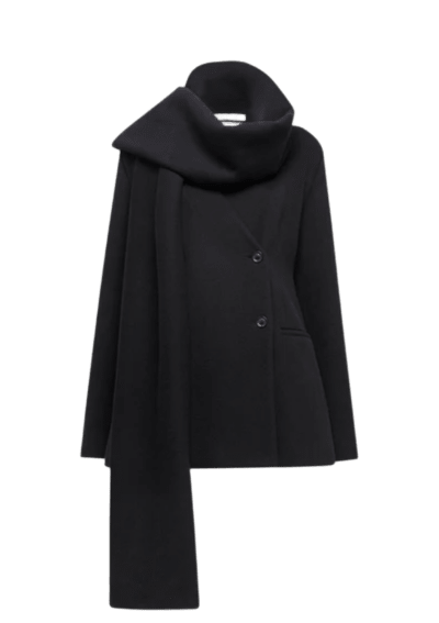 Another Tomorrow Cashmere short Scarf Coat