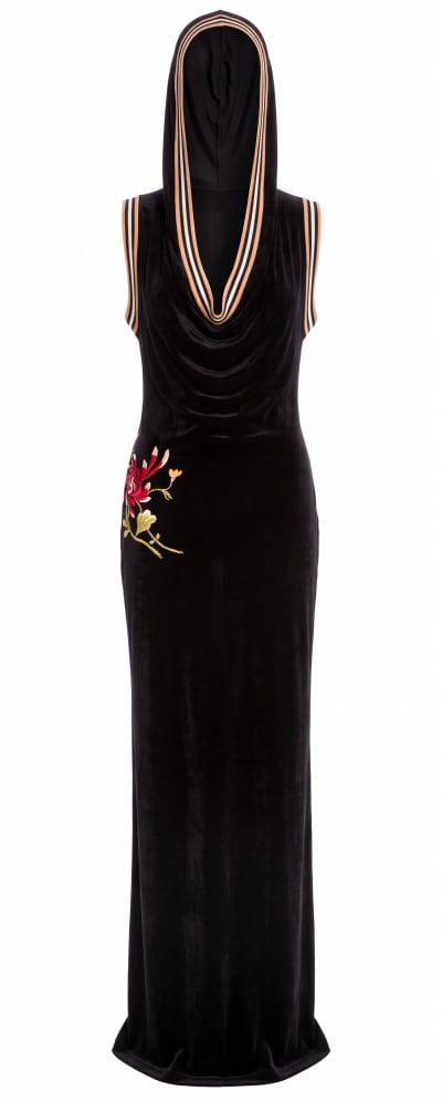 Jean Paul Gaultier SS07 30th Anniversary Embroidered Hooded Maxi Dress