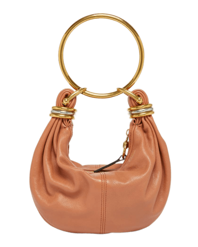 CHLOÈ Mini Bracelet Hobo Bag in Grained Leather 