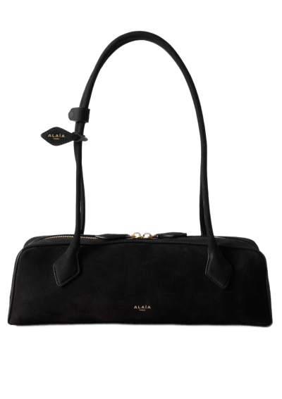 Alaia Black Suede Le Teckel Bag