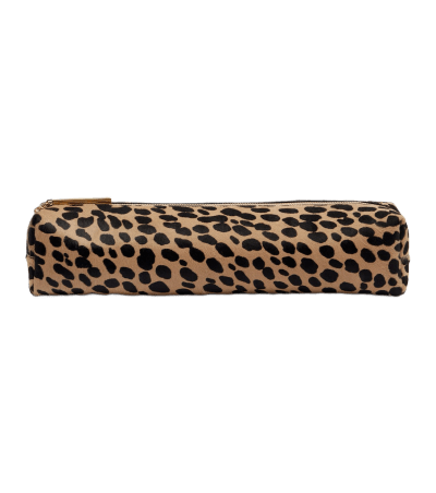 Kye Leopard-Print Calf Hair Clutch