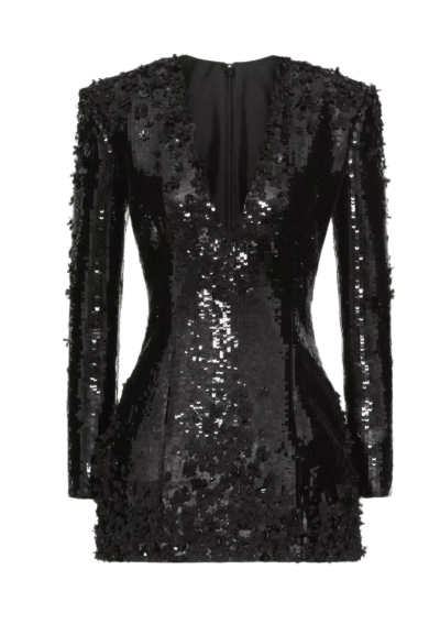 Valentino Valentino Embroidered Crepe Couture Mini Dress