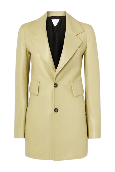 Bottega Veneta Curved Sleeve Leather Jacket