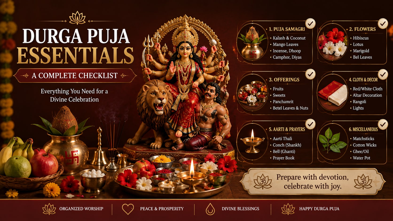 Durga Puja Essentials: A Complete Checklist