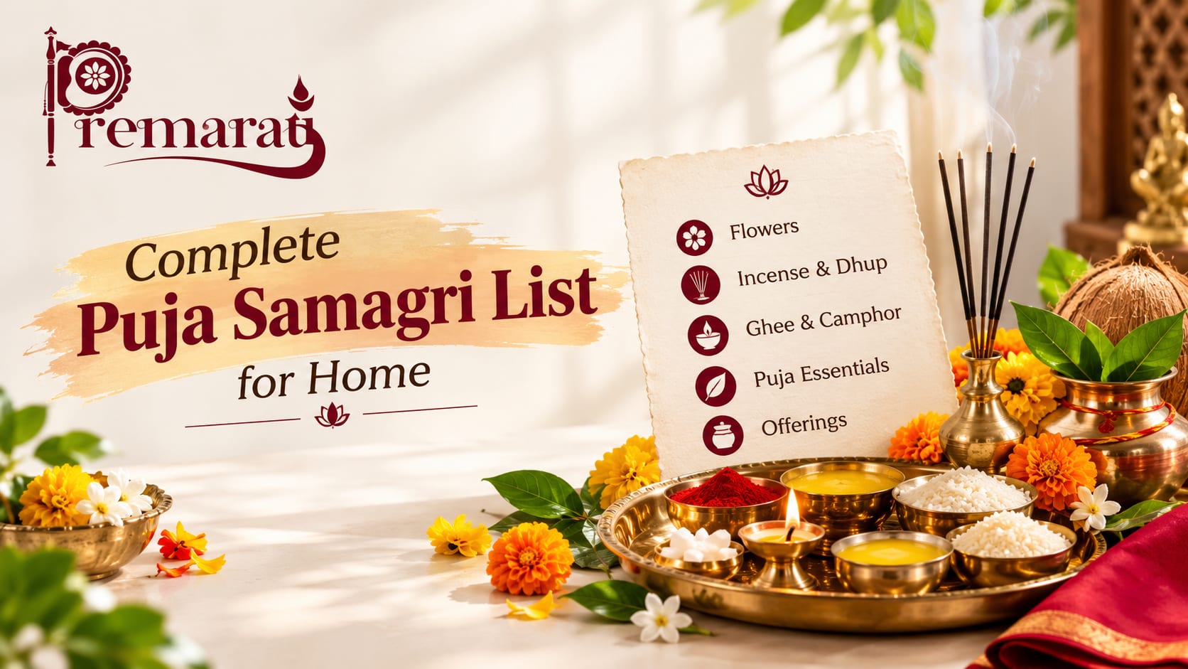 Complete Puja Samagri List for Home