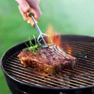 Steak on a grill