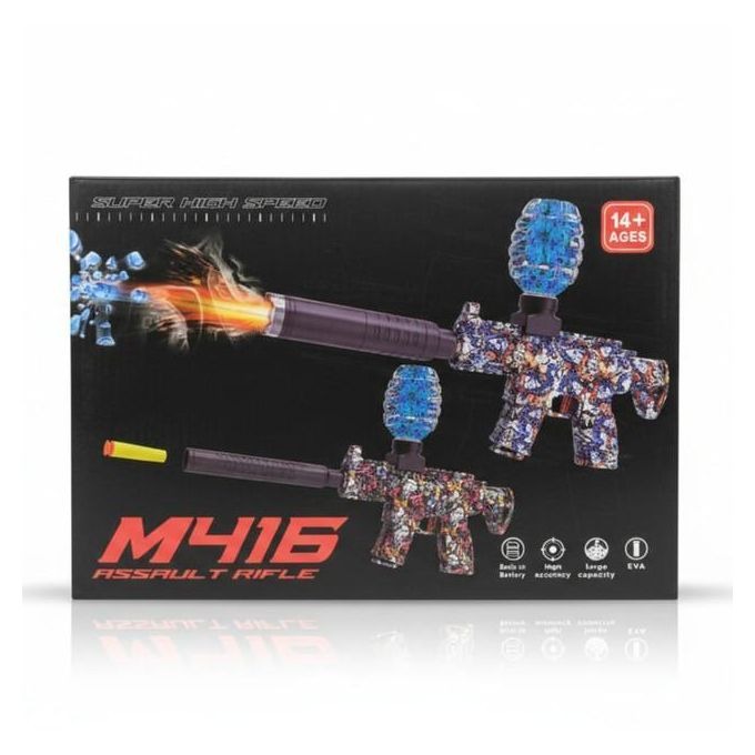 M416 Graffiti Gel Blaster Rifle – Electric Splatter Ball Toy Gun with Goggles & Gel Beads