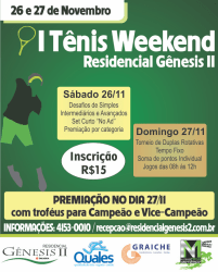I Tennis Weekend - Gênesis II - Torneio de Simples - Adulto Livre