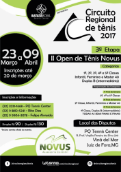 3º Etapa 2017 - II Open de Tênis Novus