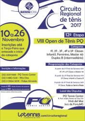 12º Etapa 2017 - PQ Tennis Center - 2º Classe