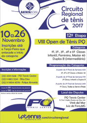 12º Etapa 2017 - PQ Tennis Center - Feminino