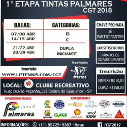 1ª Etapa Tintas Palmares CGT 2018