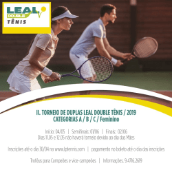 II - Torneio de Duplas Leal Double Tênis / 2019