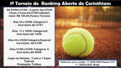 1º Torneio de Ranking Aberto do Corinthians - B