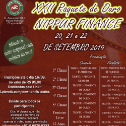 XXII Raquete de Ouro NIPPUR FINANCE ( Feminino B ) - Feminino