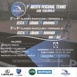 1º Aberto Personal Tennis - 2ª classe