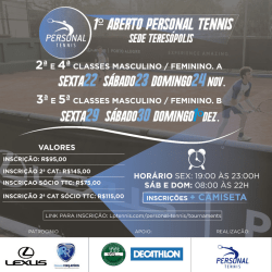 1º Aberto Personal Tennis - 3ª classe