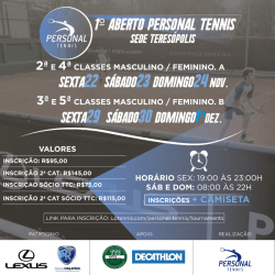 1º Aberto Personal Tennis - 5ª classe