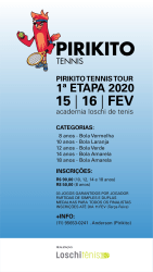 1ª ETAPA PIRIKITO TENNIS TOUR 2020 - 14 ANOS - Bola Amarela