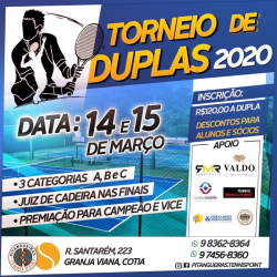 TORNEIO DE DUPLAS 2020 - B