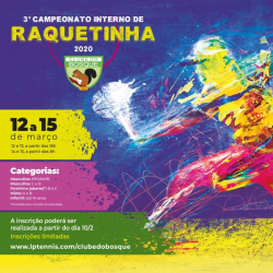 3 ° Torneio Interno de Raquetinha - Proam / B